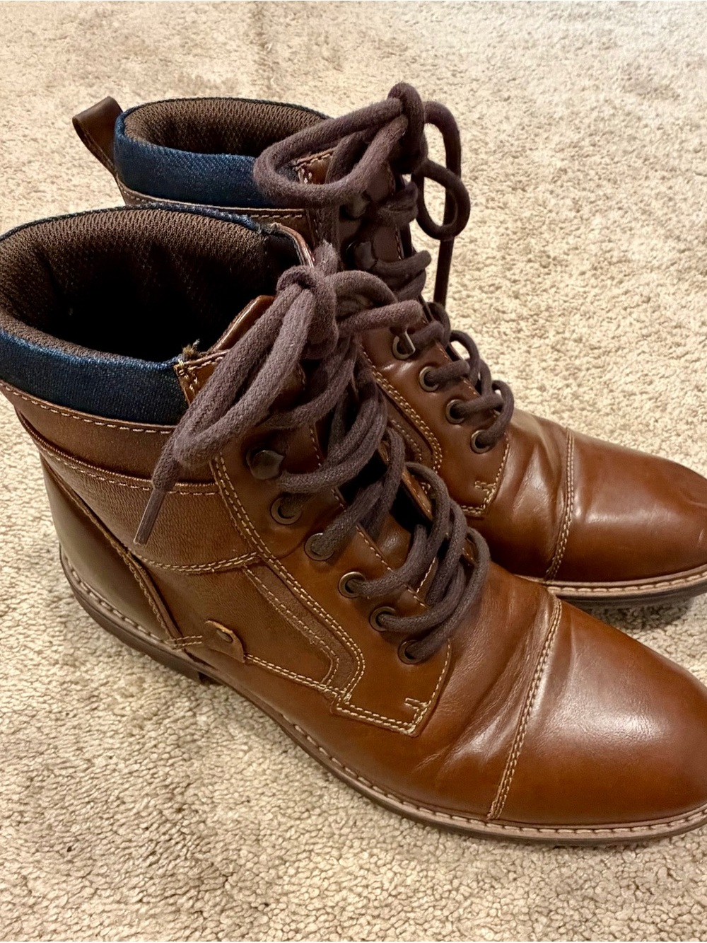 Men’s Sonoma Goods For Life Sheldon Cognac Ankle Boots Size 10 M (Brown)